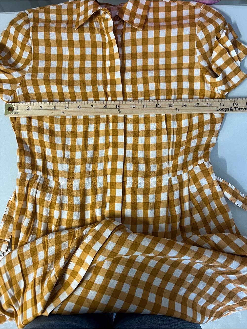Uterqüe Mustard Gingham Maxi Dress - Picture 14 of 16